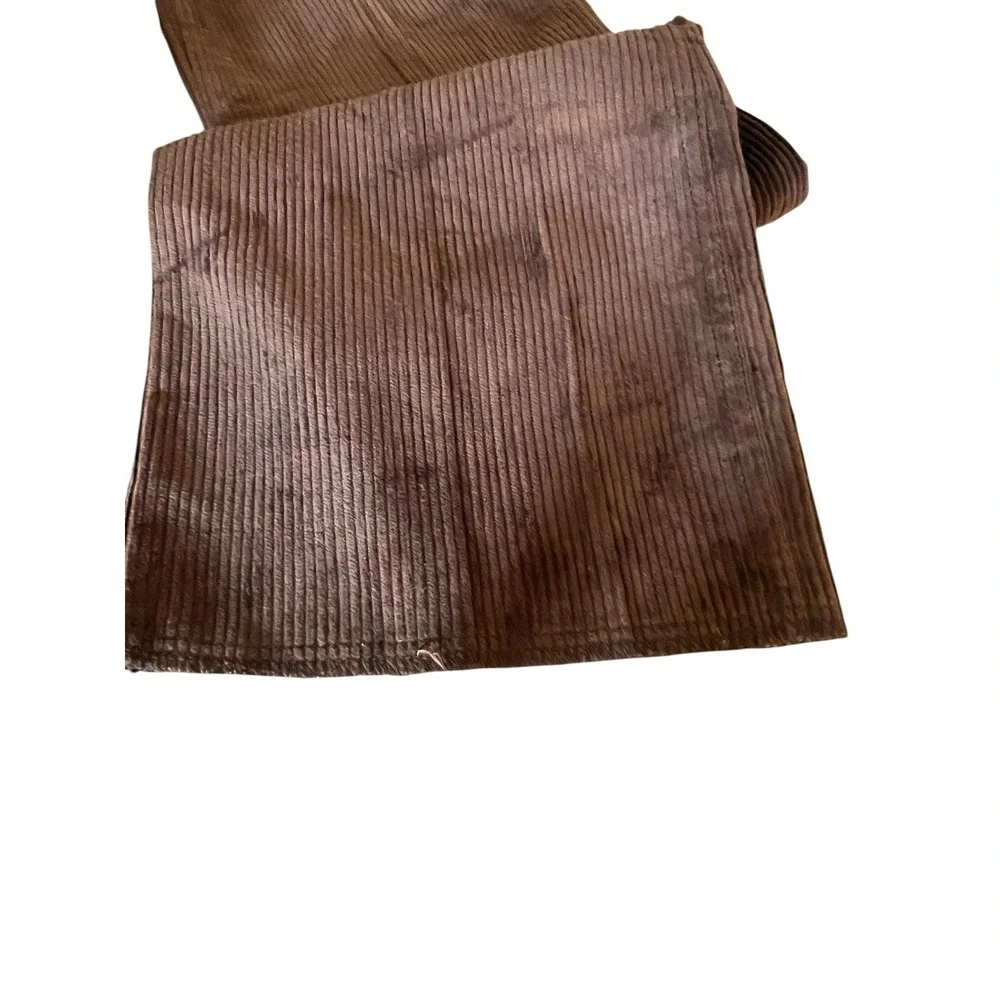 Jordache Vintage Chocolate Brown 100%‎ Cotton Corduroy Pants NWT 33 Long